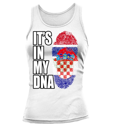 Gambian And Croatian Mix Heritage DNA Flag Tank top Woman