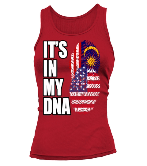 Malaysian And American Mix Heritage DNA Flag Tank top Woman