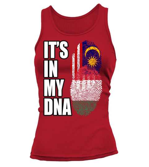 Malaysian And Hungarian Mix Heritage DNA Flag Tank top Woman