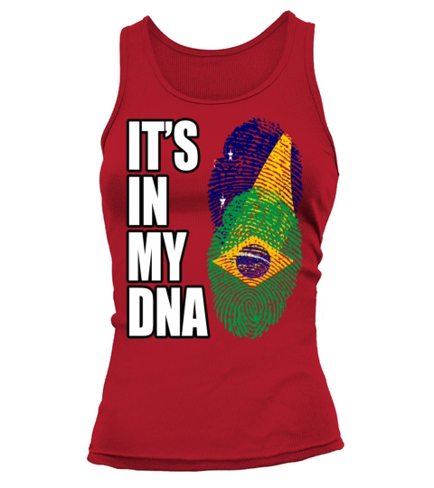 Tokelauan And Brazilian Mix Heritage DNA Flag Tank top Woman