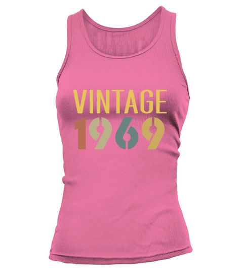 Vintage 1969 Cool Retro Style 50th Birthday Gift Tank top Woman