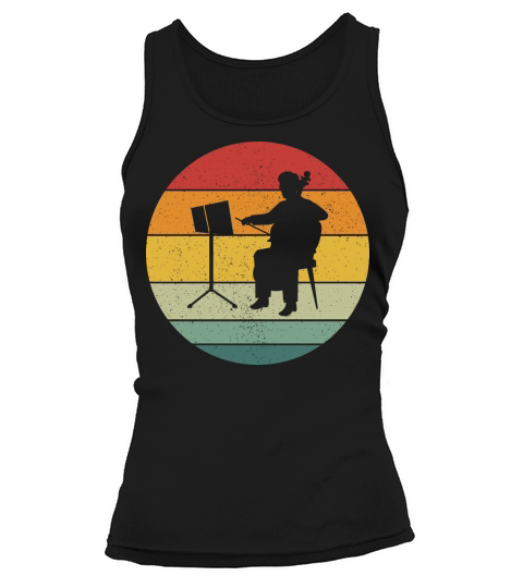 Vintage Retro Double Bass Vintage Music Tank top Woman