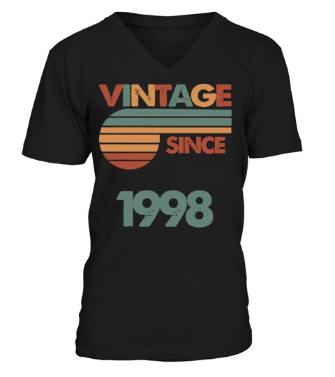 24th Vintage Birthday 1998 V-Neck T-shirt