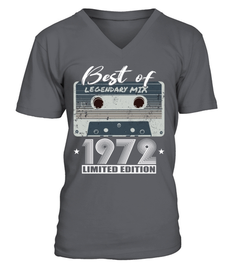 50th birthday vintage 1972 best of 1972 V-Neck T-shirt
