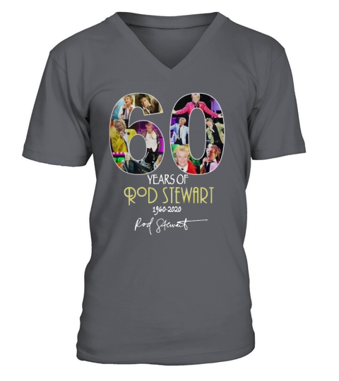 60 Years of Rod Stewart 1960 2020 signature shirt V-Neck T-shirt