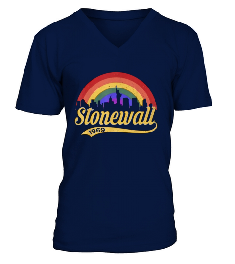 90’s Style Vintage Stonewall Gay Pride Lbgtq Rights shirt V-Neck T-shirt