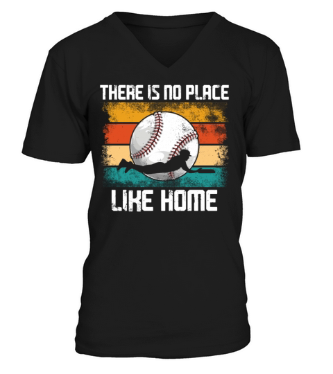 Baseball Fan Field Diamond Vintage V-Neck T-shirt