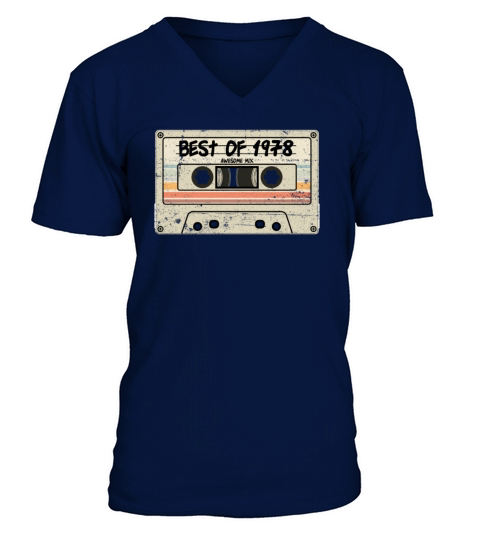 Best of 1978 Cassette Tape Birthday V-Neck T-shirt