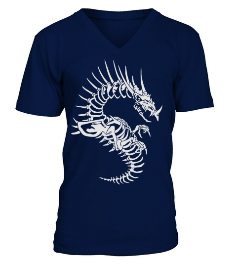 Dragon skeleton V-Neck T-shirt