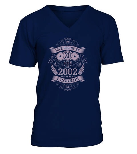 Funny sayings for the 20th birthday born in 2002 V-Neck T-shirt