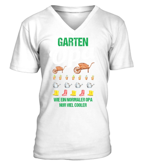 Garden Grandpa Funny Quote Gift Men V-Neck T-shirt