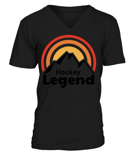 Hockey Legend Mountains V-Neck T-shirt