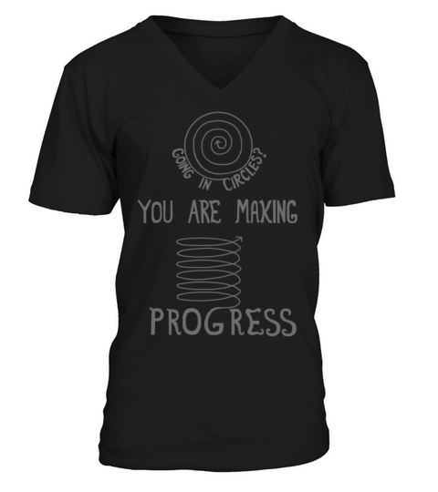 Inspirational Circle Progress Affirmation V-Neck T-shirt