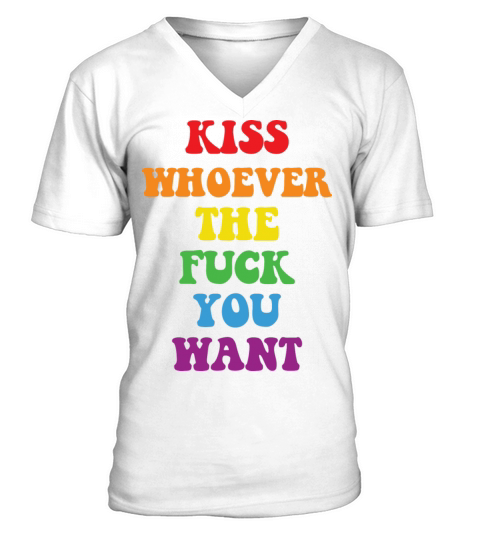 LBGT Flag Gay Pride Human Vintage Rainbow V-Neck T-shirt