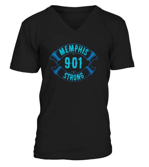 Memphis 901 Strong T-Shirt Distressed Vintage Area Code Tee V-Neck T-shirt