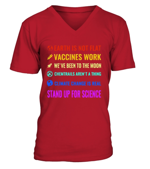 Official LGBT Earth is not flat vaccines work we ‘ve been to the moon V-Neck T-shirt