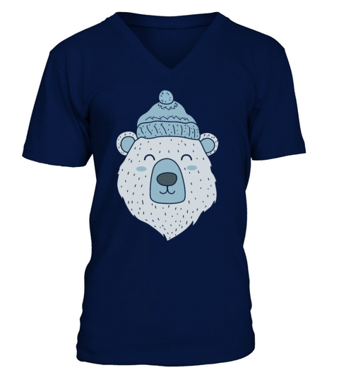 polar bear Ice Bear Icebear Winter Winter Hat gift V-Neck T-shirt