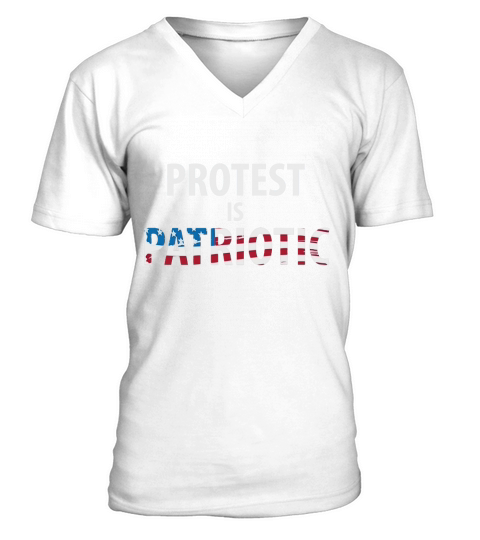 Protest is Patriotic Flag V-Neck T-shirt