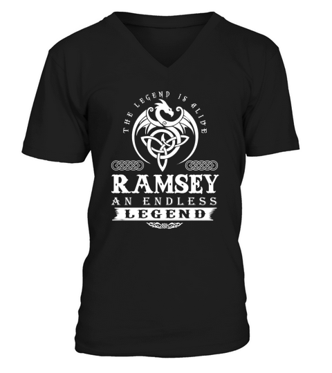 RAMSEY The Legend Is Alive RAMSEY An Endless Legend ColorWhite V-Neck T-shirt