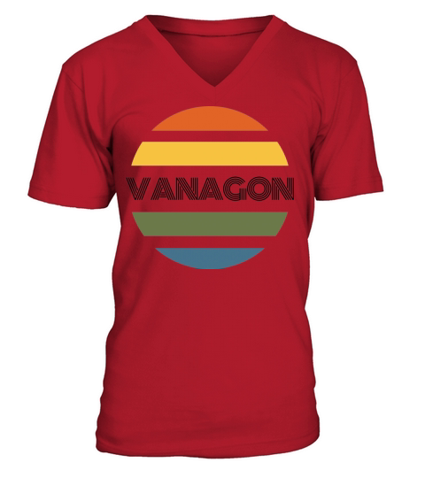 Retro Colored Typographic Design V-Neck T-shirt