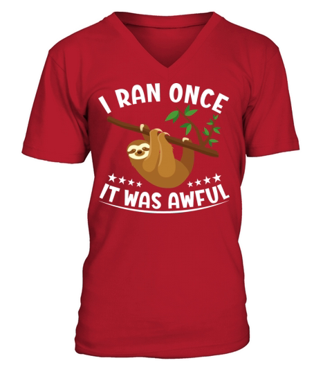 Sarcastic Running Quote V-Neck T-shirt