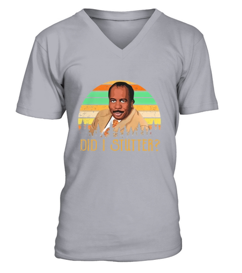 Stanley Hudson did i stutter sunset vintage shirt V-Neck T-shirt