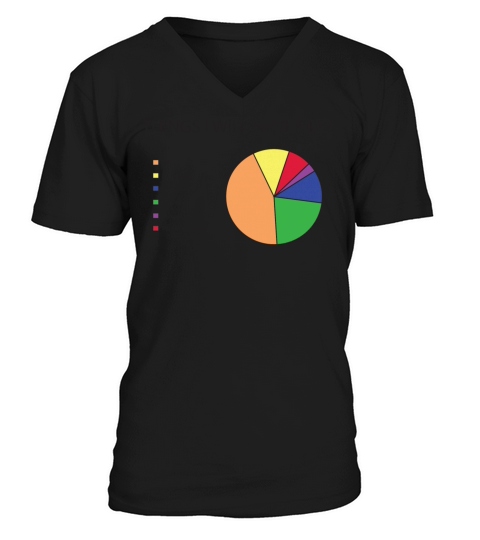 Things I will never do pie chart V-Neck T-shirt