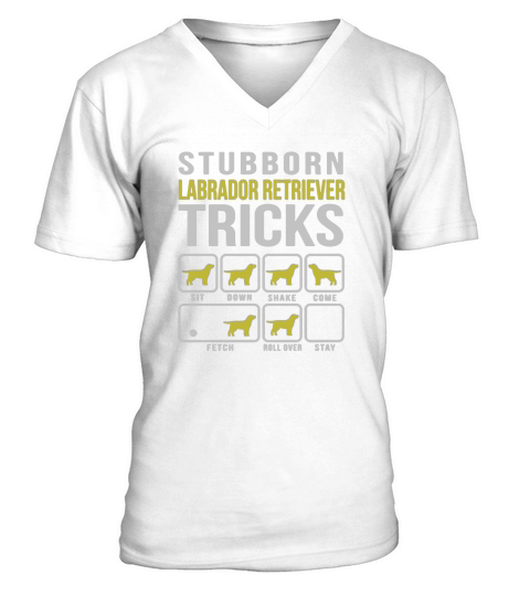 Trucs astucieux de retouches de Labrador Retriever V-Neck T-shirt