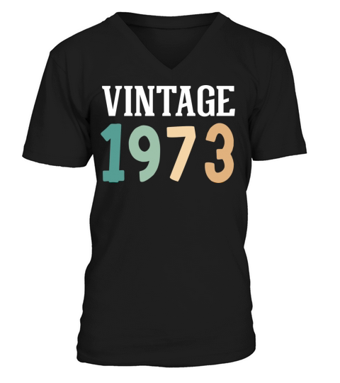 Vintage 1973 49th Birthday V-Neck T-shirt