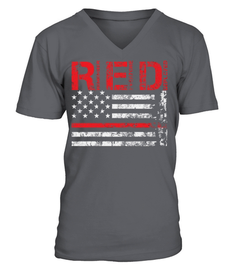 Vintage Remember Everyone Deployed Flag V-Neck T-shirt
