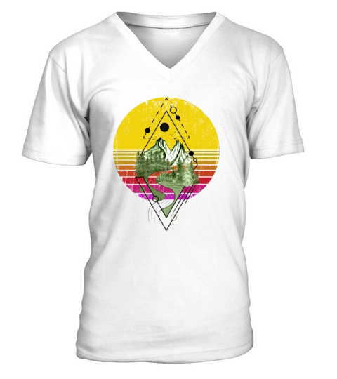 Vintage road wild mountain V-Neck T-shirt