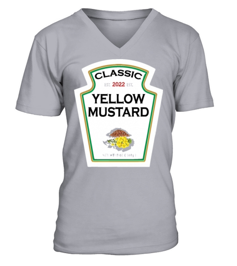 Yellow Mustard DIY Halloween Costume Matching Grou V-Neck T-shirt