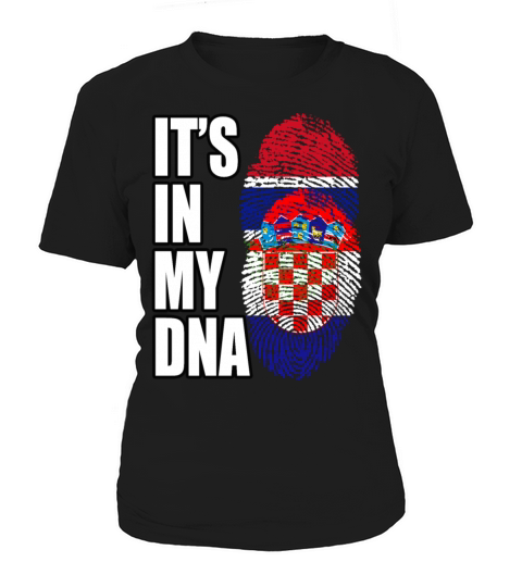 Gambian And Croatian Mix Heritage DNA Flag Women's T-Shirt