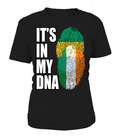 Gambian And Irish Mix Heritage DNA Flag Women's T-Shirt
