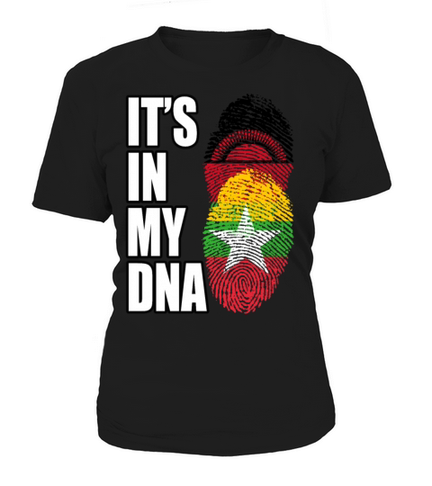 Malawian And Burmese Mix Heritage DNA Flag Women's T-Shirt