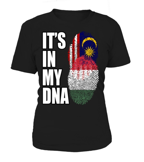 Malaysian And Hungarian Mix Heritage DNA Flag Women's T-Shirt
