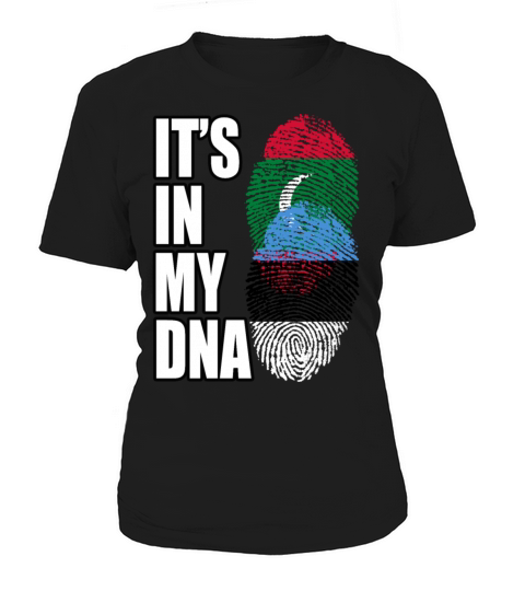 Maldivian And Estonian Mix Heritage DNA Flag Women's T-Shirt