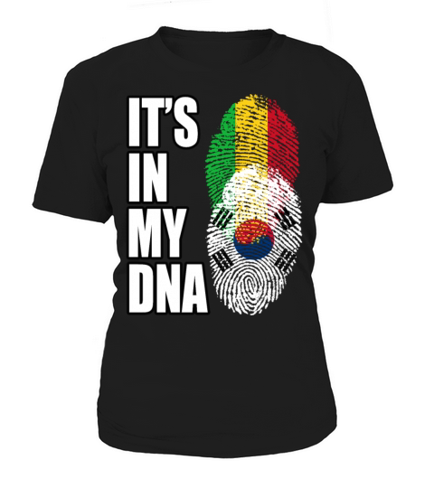 Malian And South Korean Mix Heritage DNA Flag Women's T-Shirt
