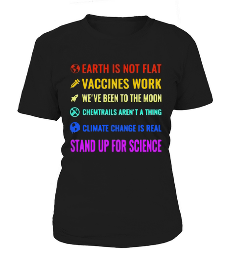 Official LGBT Earth is not flat vaccines work we ‘ve been to the moon Women's T-Shirt