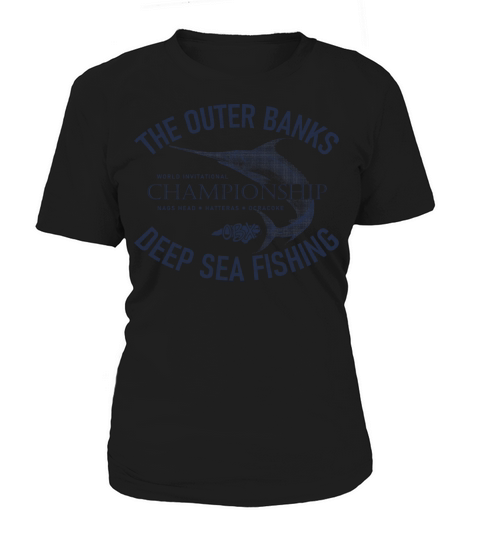 Outer Banks Deep Sea Fishing OBX Vintage Navy Blue Women's T-Shirt