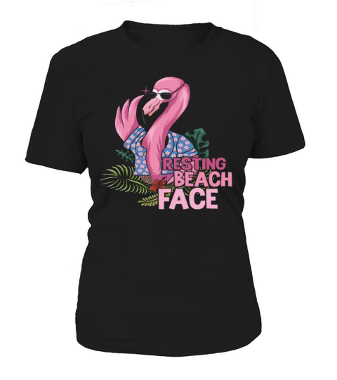Resting Beach Face Flamingo Women's T-Shirt
