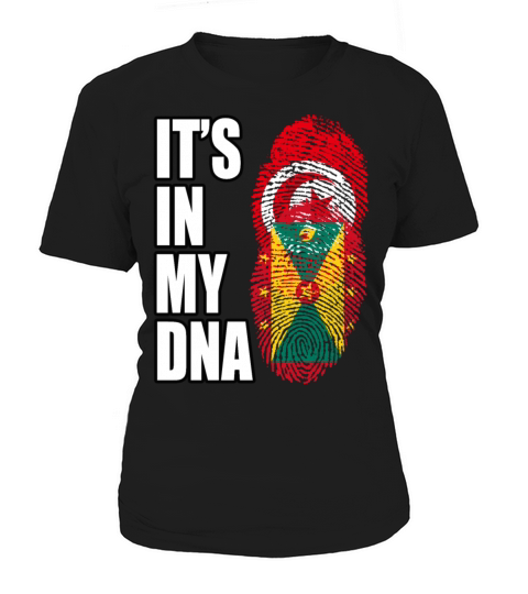 Tunisian And Grenadian Mix Heritage DNA Flag Women's T-Shirt