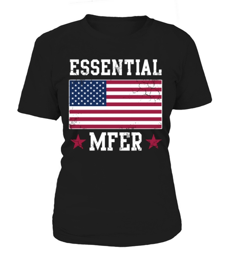 USA Essential MFER Worker American Flag Women's T-Shirt