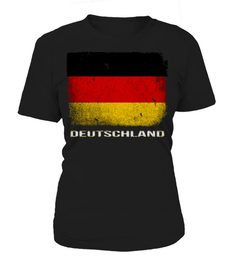 Vintage Germany German Flag Deutschland Women's T-Shirt