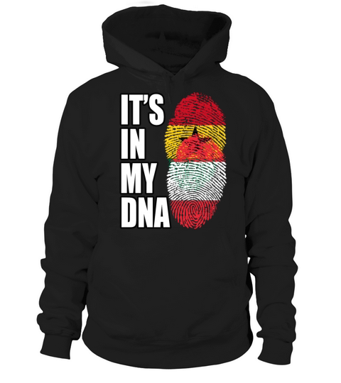 Ghanaian And Austrian Mix Heritage DNA Flag Hoodie Unisex