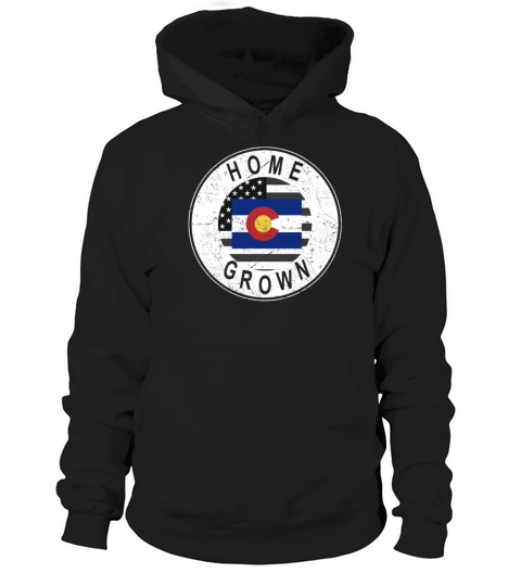 Land Map America US Flag Home Grown Colorado Hoodie Unisex