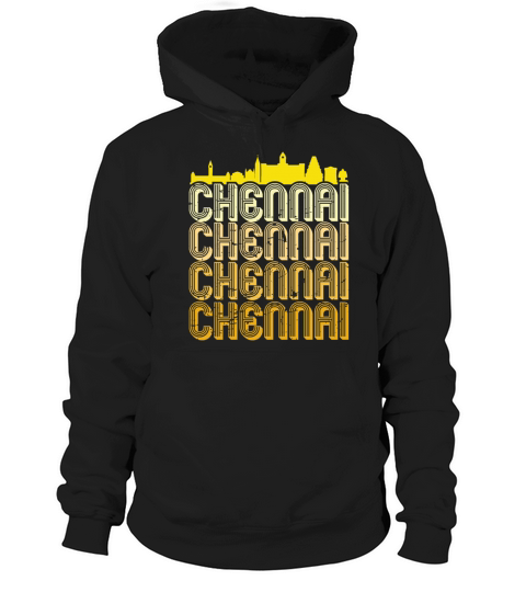 Madras Chennai Yellow Vintage Tamil Design Hoodie Unisex