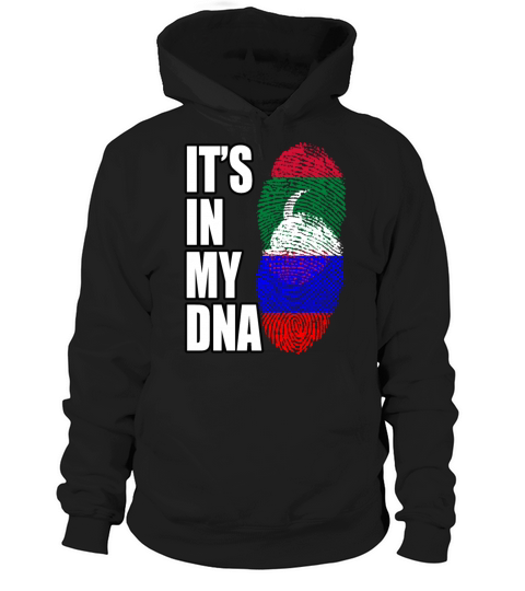 Maldivian And Russian Mix Heritage DNA Flag Hoodie Unisex