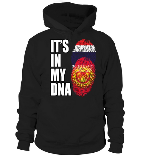 Thai And Kyrgyzstani Vintage Heritage DNA Flag Hoodie Unisex