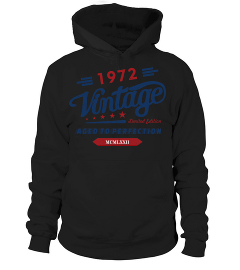 Vintage 1972 Aged To Perfection 50th Birthday Hoodie Unisex